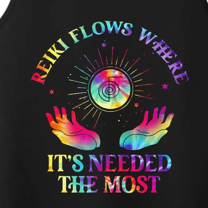 Reiki Therapist Healing Master Yoga Spiritual Reiki Flows Performance Tank