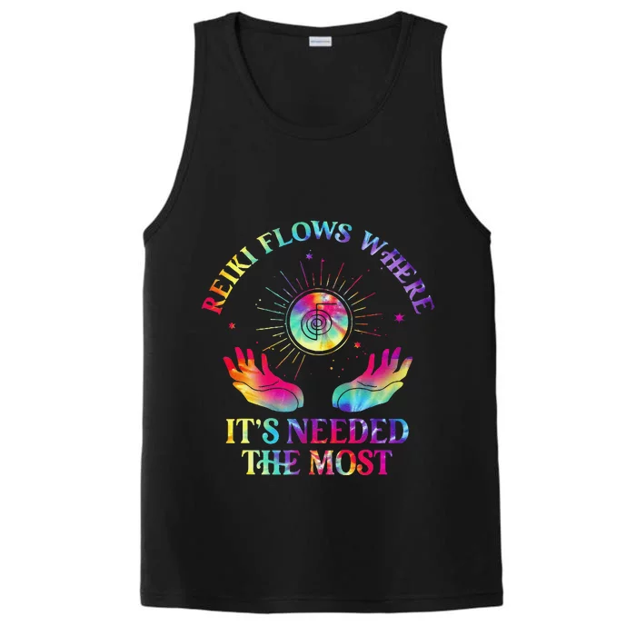 Reiki Therapist Healing Master Yoga Spiritual Reiki Flows Performance Tank