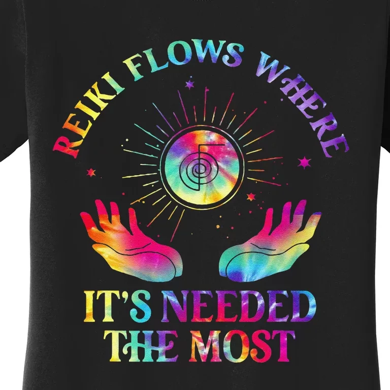 Reiki Therapist Healing Master Yoga Spiritual Reiki Flows Women's T-Shirt