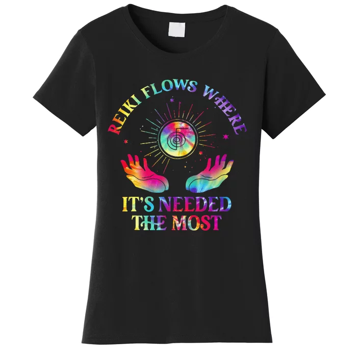 Reiki Therapist Healing Master Yoga Spiritual Reiki Flows Women's T-Shirt