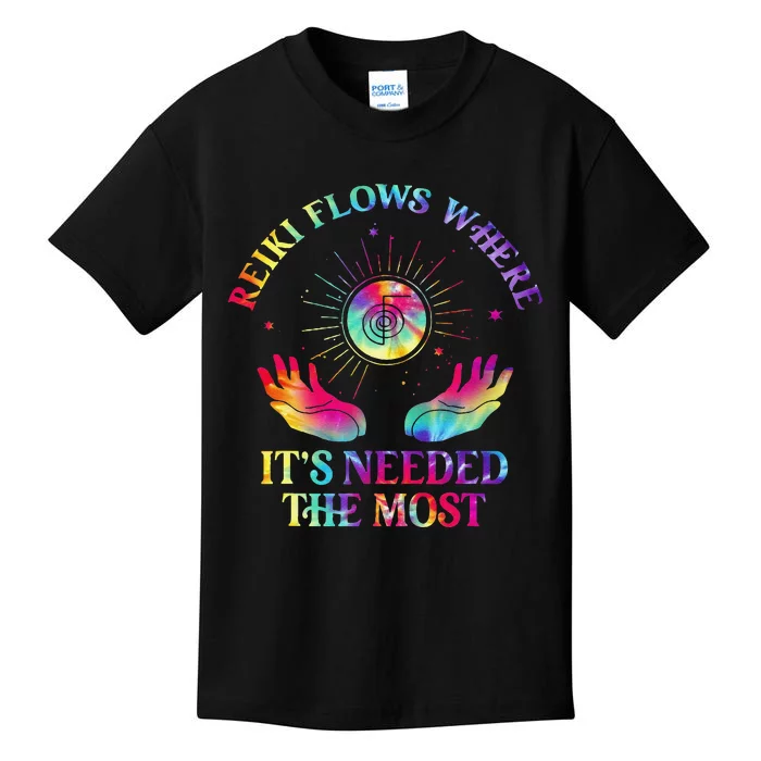 Reiki Therapist Healing Master Yoga Spiritual Reiki Flows Kids T-Shirt