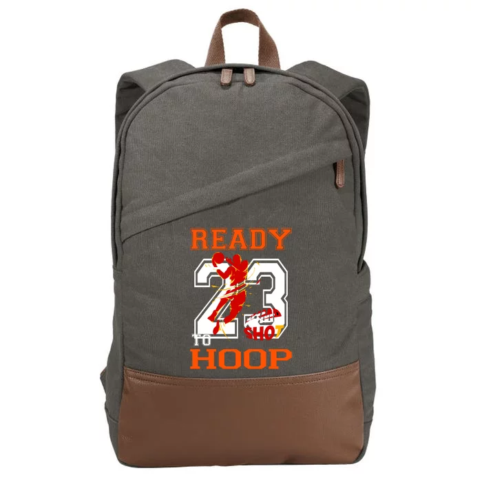 Ready To Hoop Basketball 23 Cotton Canvas Backpack