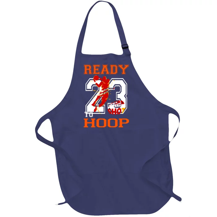 Ready To Hoop Basketball 23 Full-Length Apron With Pocket