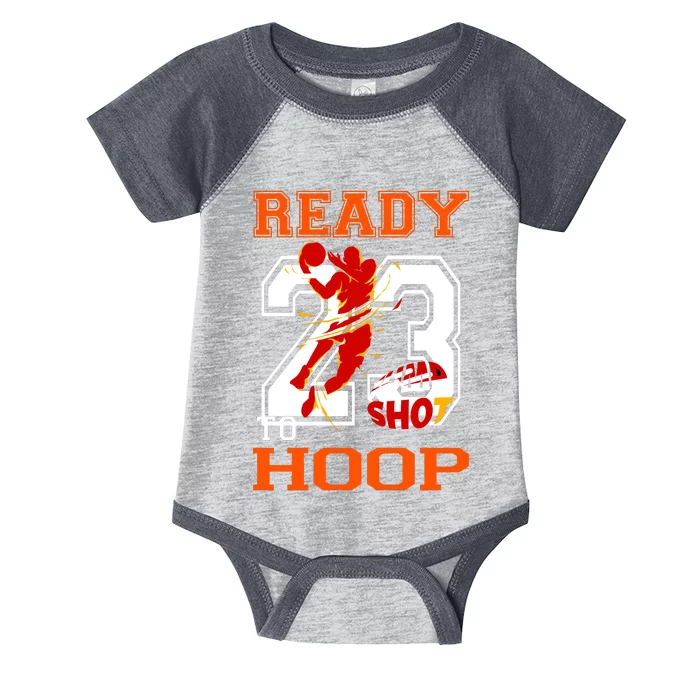 Ready To Hoop Basketball 23 Infant Baby Jersey Bodysuit