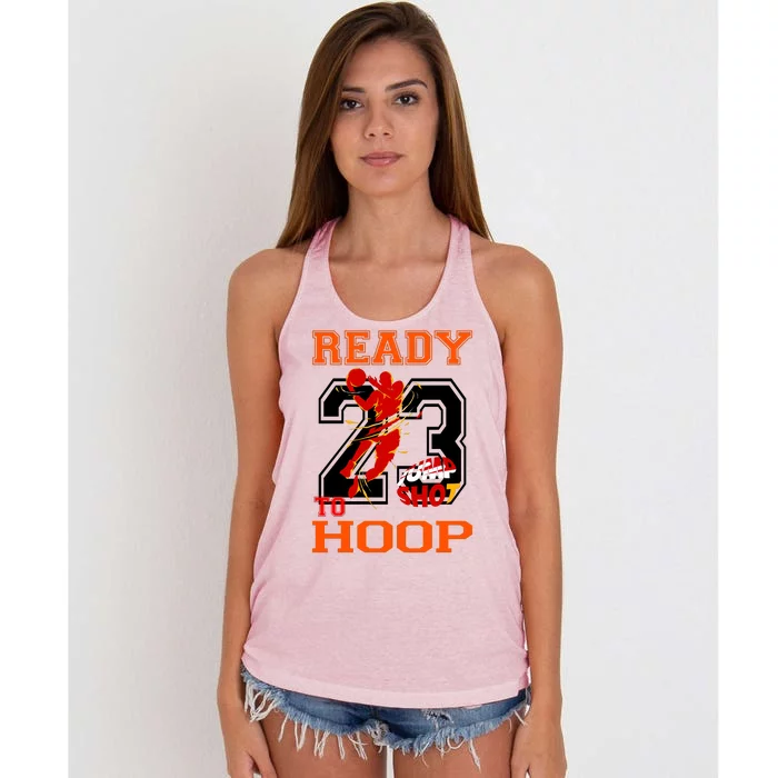 Ready To Hoop Basketball 23 Women's Knotted Racerback Tank