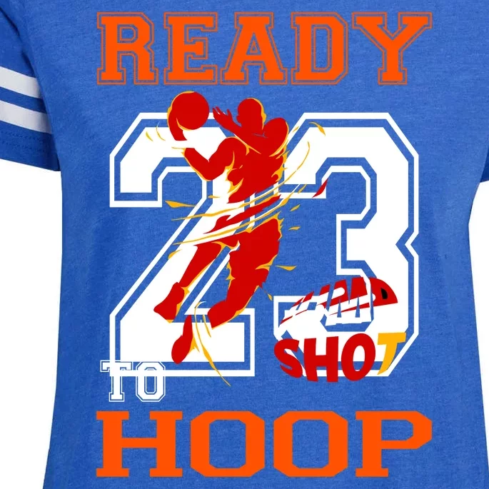 Ready To Hoop Basketball 23 Enza Ladies Jersey Football T-Shirt