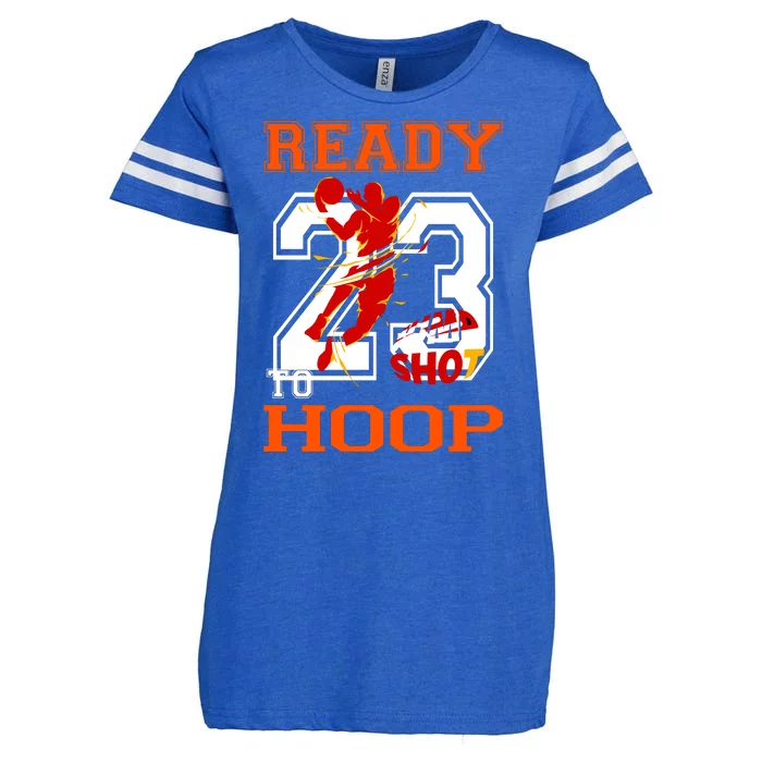 Ready To Hoop Basketball 23 Enza Ladies Jersey Football T-Shirt