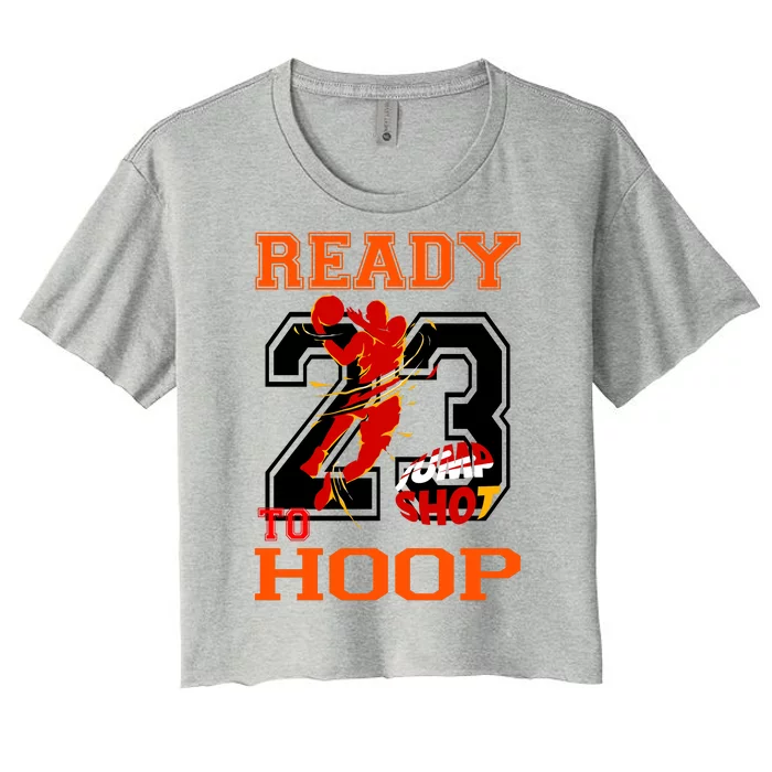 Ready To Hoop Basketball 23 Women's Crop Top Tee