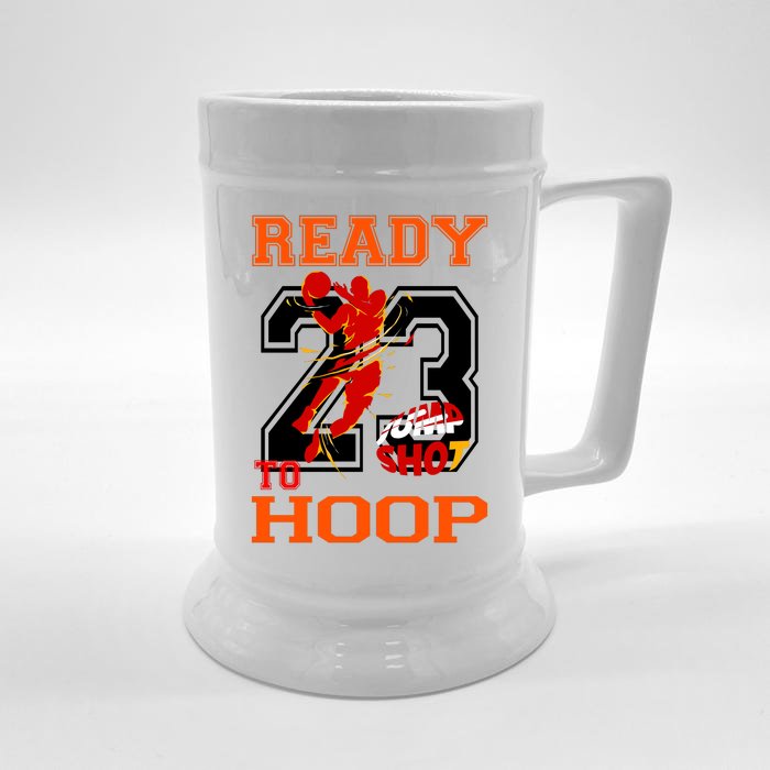 Ready To Hoop Basketball 23 Front & Back Beer Stein