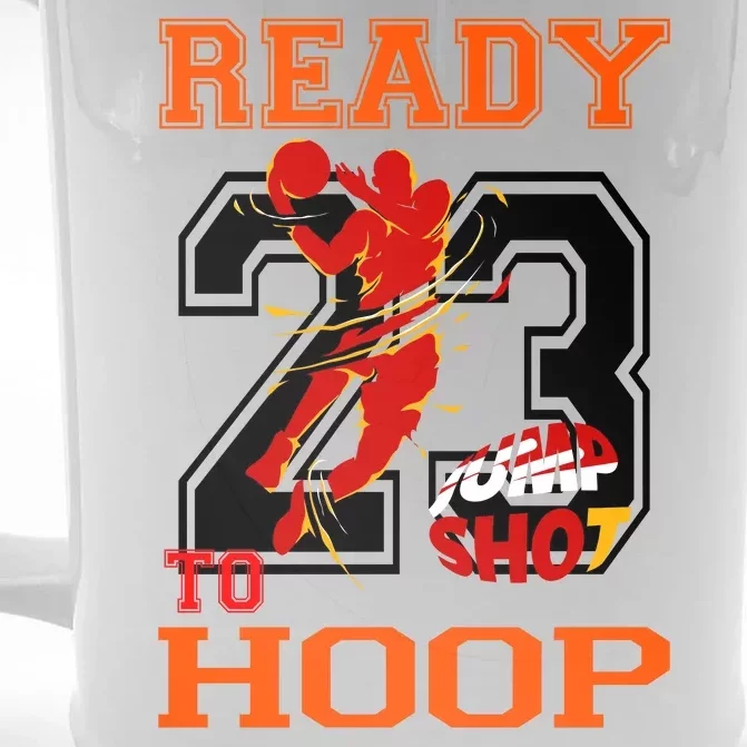 Ready To Hoop Basketball 23 Front & Back Beer Stein