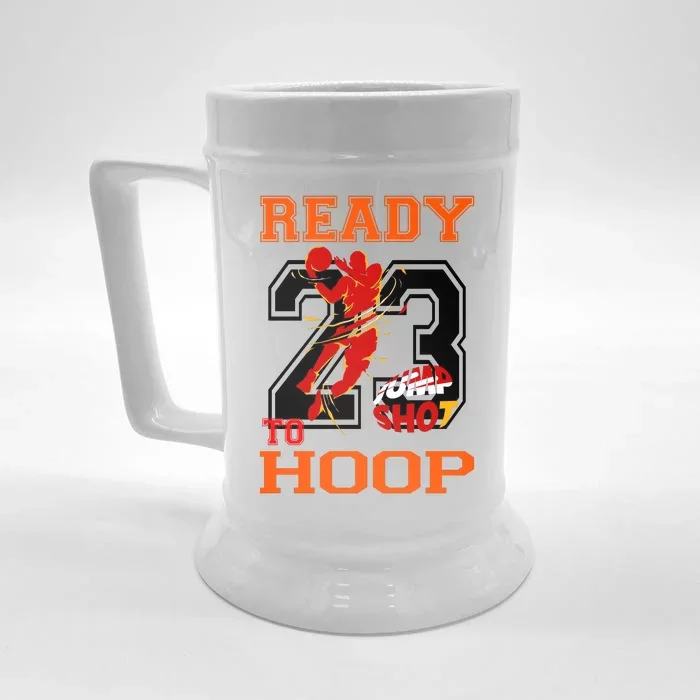 Ready To Hoop Basketball 23 Front & Back Beer Stein