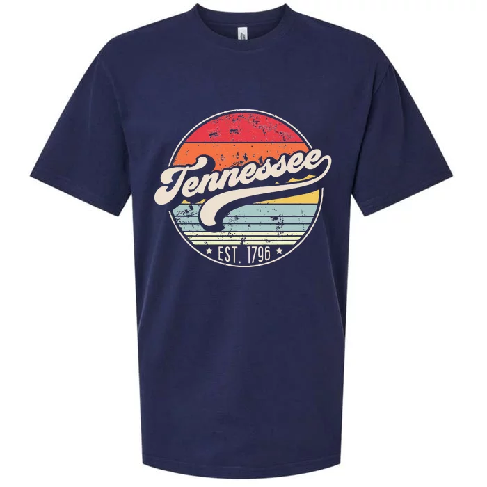 Retro Tennessee Home State TN Cool 70s Style Sunset Sueded Cloud Jersey T-Shirt