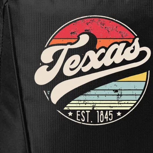 Retro Texas Home State TX Cool 70s Style Sunset City Backpack