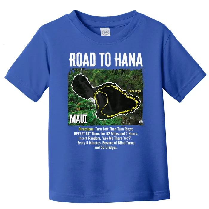 Road To Hana Map Maui Island Surfing Hawaiian Beach Summer Toddler T-Shirt