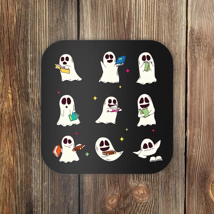 Retro Teacher Halloween Ghost Read More Books Teacher Coaster