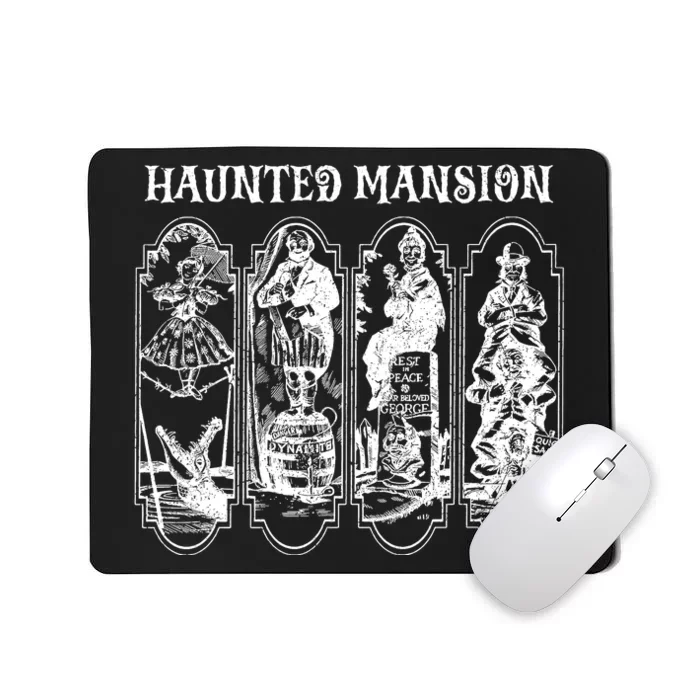 Retro The Haunted Mansion Stretching Room Sketch Foolish Mortals Mousepad