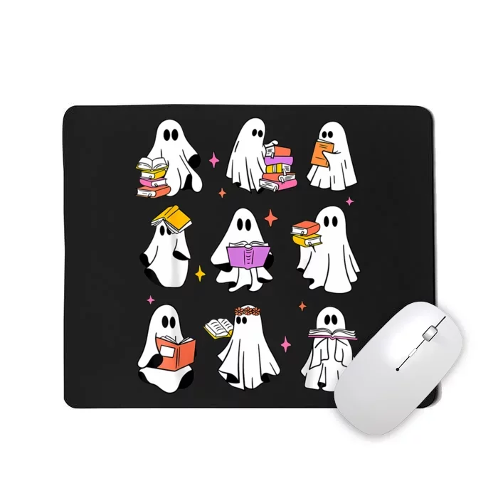 Retro Teacher Halloween Ghost Read More Books Teacher Mousepad