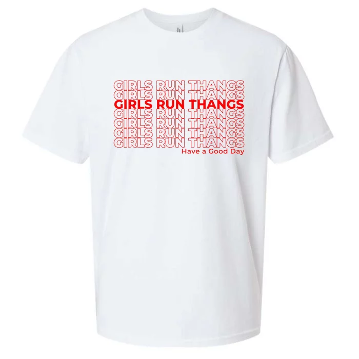 Run Thangs Have A Good Day Sueded Cloud Jersey T-Shirt