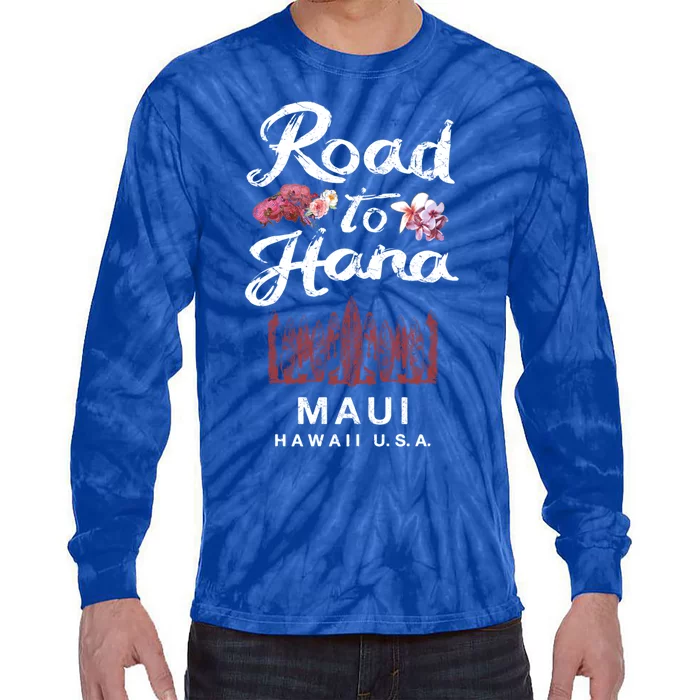 Road To Hana Maui Hawaiian Gift Tie-Dye Long Sleeve Shirt