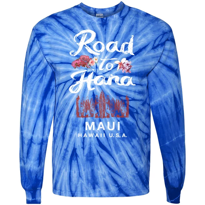 Road To Hana Maui Hawaiian Gift Tie-Dye Long Sleeve Shirt