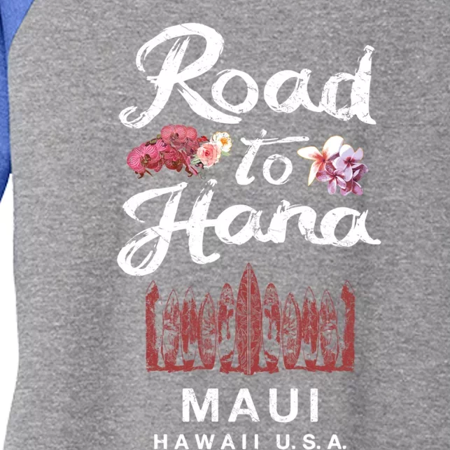 Road To Hana Maui Hawaiian Gift Women's Tri-Blend 3/4-Sleeve Raglan Shirt