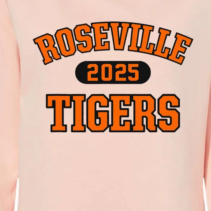 Roseville Tigers High School Arch 2025 Womens California Wash Sweatshirt