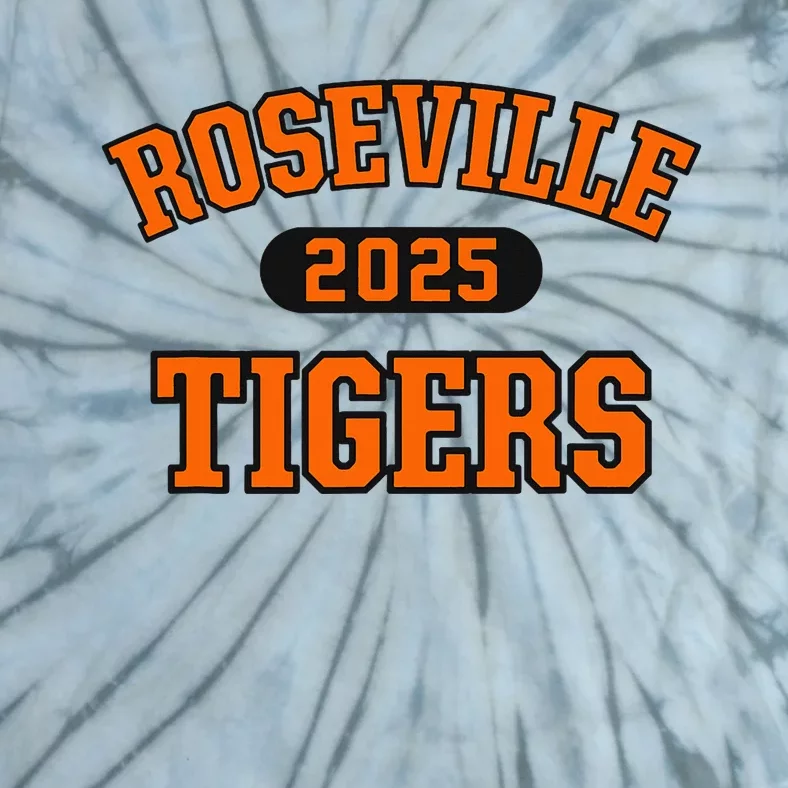 Roseville Tigers High School Arch 2025 Tie-Dye T-Shirt