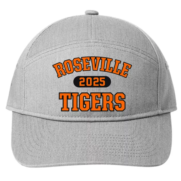 Roseville Tigers High School Arch 2025 7-Panel Snapback Hat