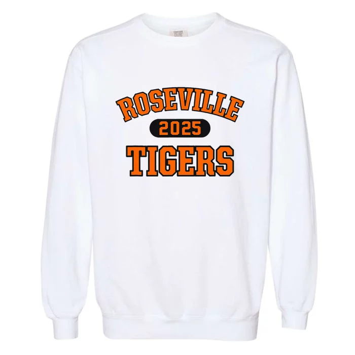 Roseville Tigers High School Arch 2025 Garment-Dyed Sweatshirt