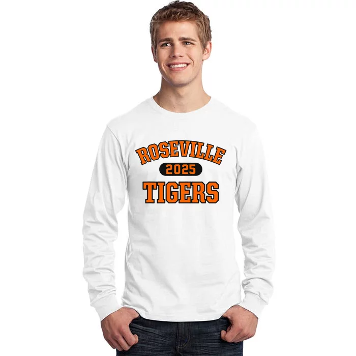 Roseville Tigers High School Arch 2025 Tall Long Sleeve T-Shirt