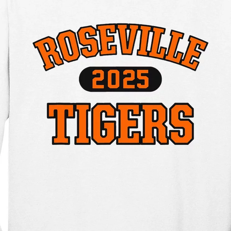 Roseville Tigers High School Arch 2025 Tall Long Sleeve T-Shirt