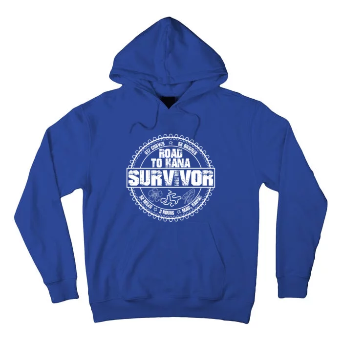 Road To Hana Survivor Curvy Palm Maui Hawaii Lover Gift Tall Hoodie