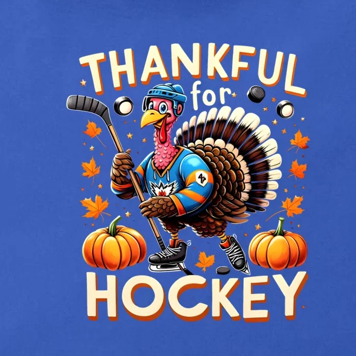 Retro Thanksgiving Hockey Lovers Gift Turkey Thankful Hockey Great Gift Zip Tote Bag