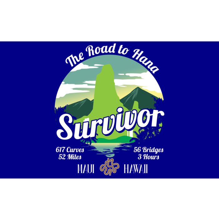 Road To Hana Survivor Curvy Palm Maui Hawaii Lover Gift Bumper Sticker