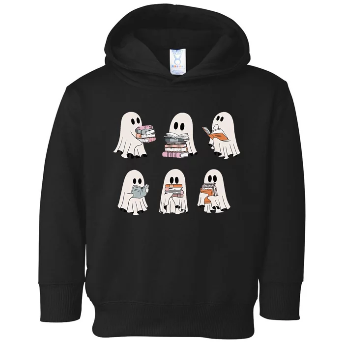 Retro Teacher Halloween Ghost Read More Books Toddler Hoodie