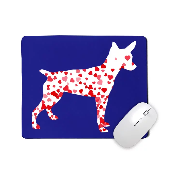 Rat Terrier Heart Dog Valentine's Day Gift Mousepad