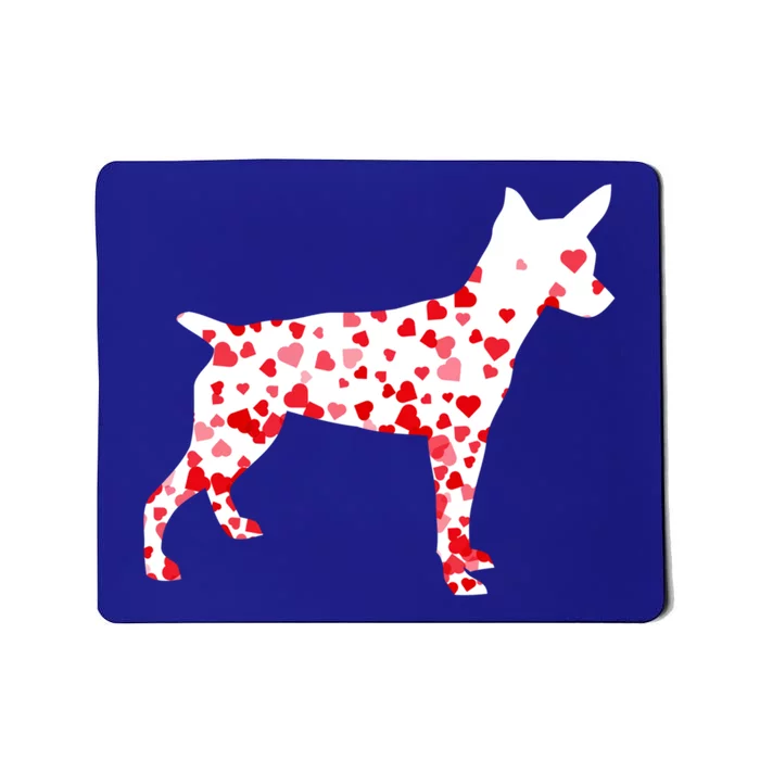 Rat Terrier Heart Dog Valentine's Day Gift Mousepad