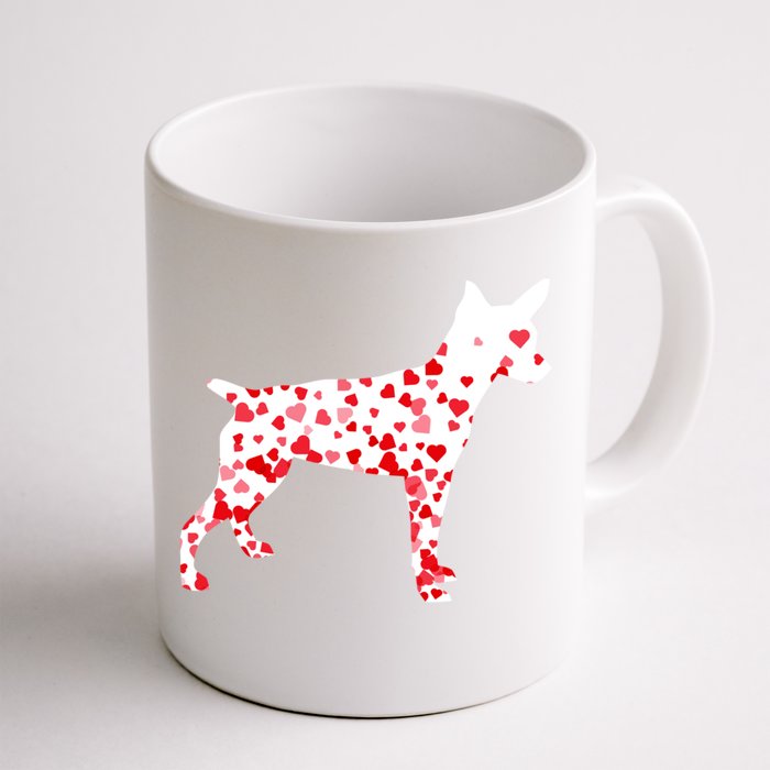 Rat Terrier Heart Dog Valentine's Day Gift Front & Back Coffee Mug