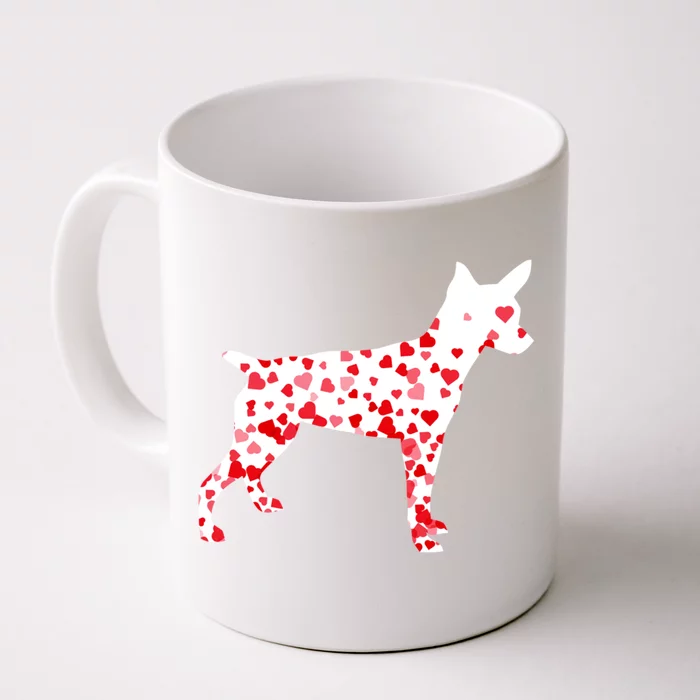 Rat Terrier Heart Dog Valentine's Day Gift Front & Back Coffee Mug