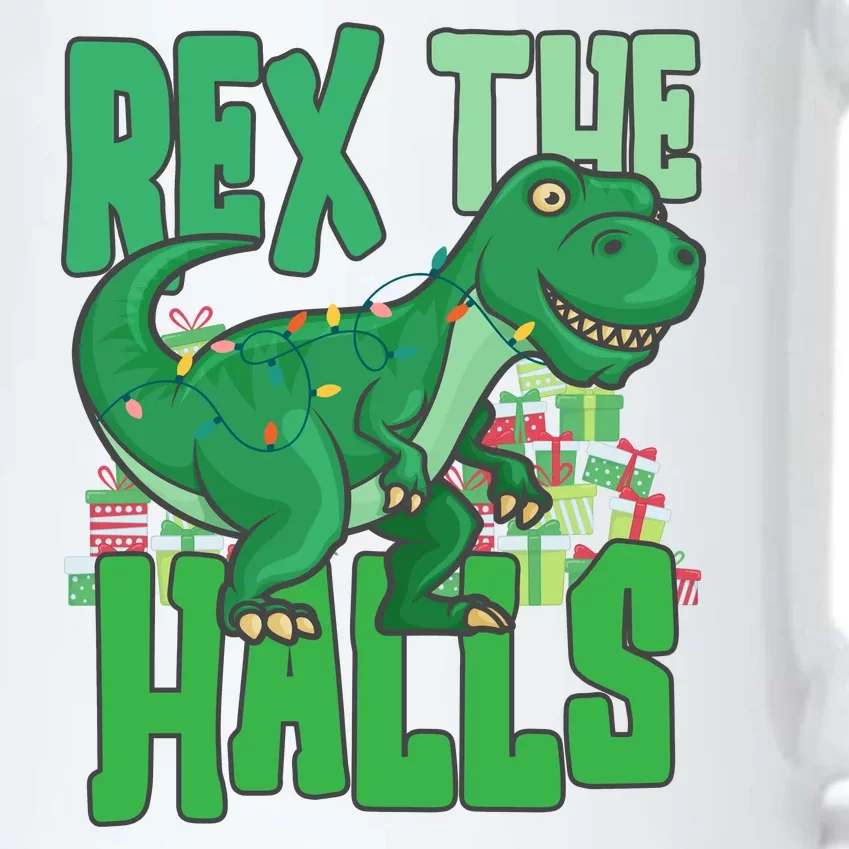 Rex The Halls Dinosaur Christmas Black Color Changing Mug