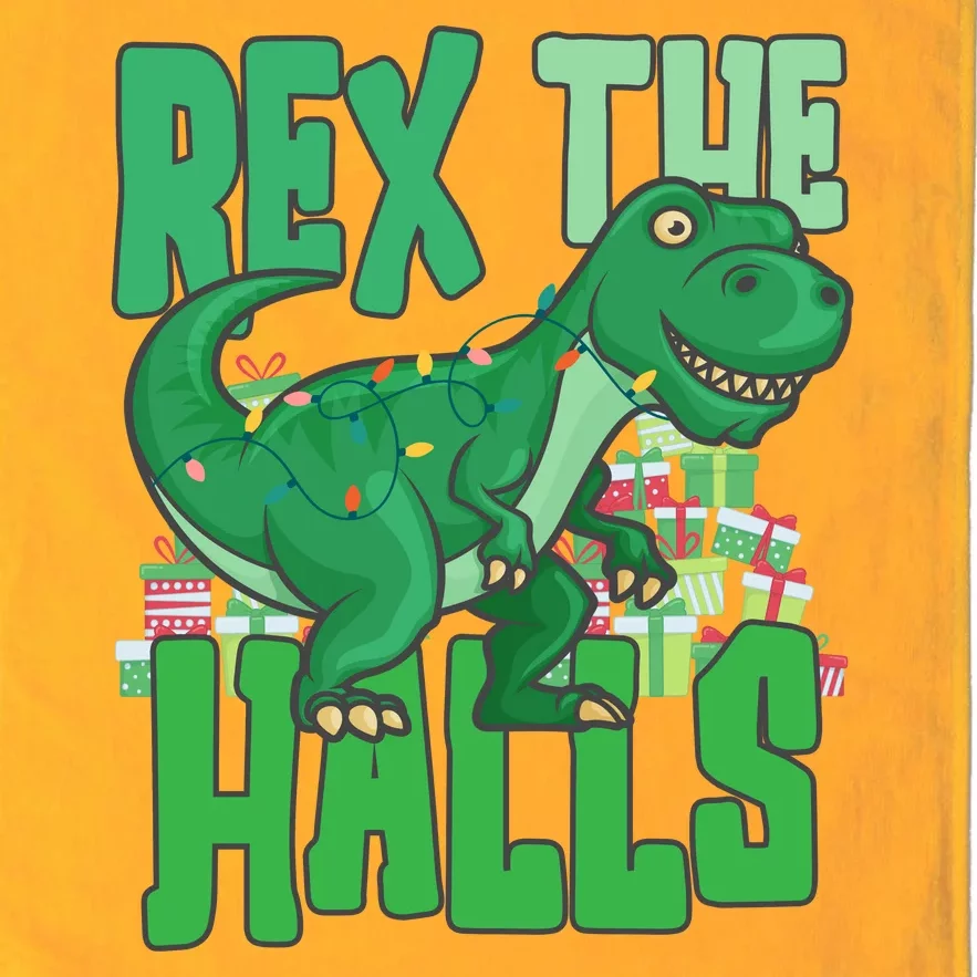 Rex The Halls Dinosaur Christmas Platinum Collection Golf Towel