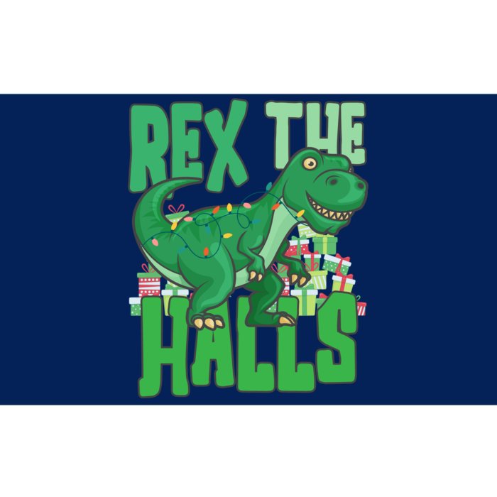 Rex The Halls Dinosaur Christmas Bumper Sticker