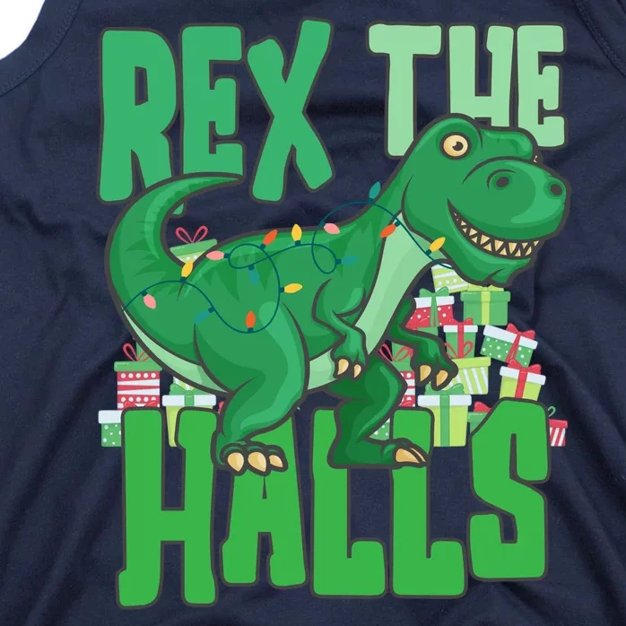 Rex The Halls Dinosaur Christmas Tank Top