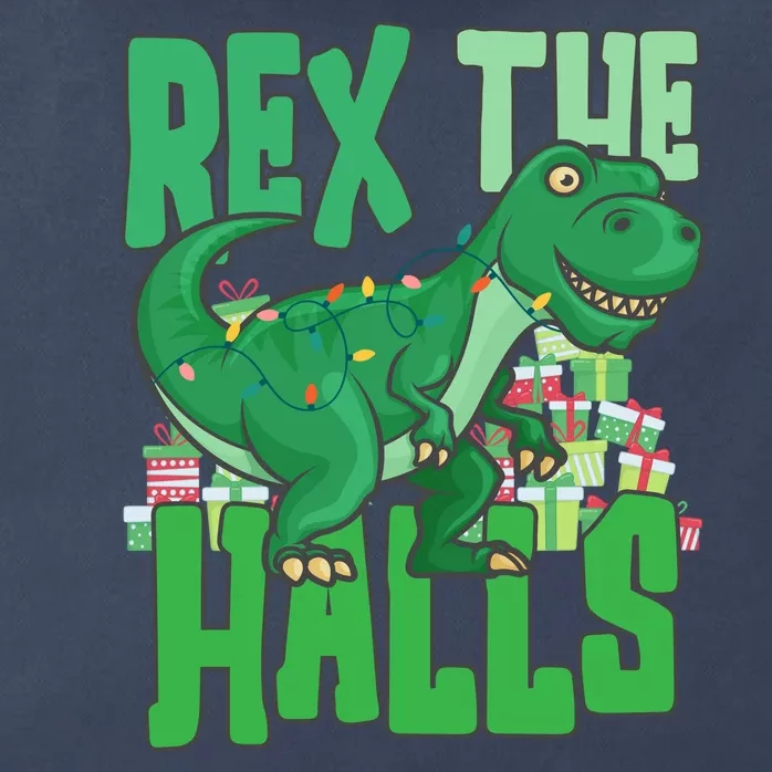 Rex The Halls Dinosaur Christmas Zip Tote Bag