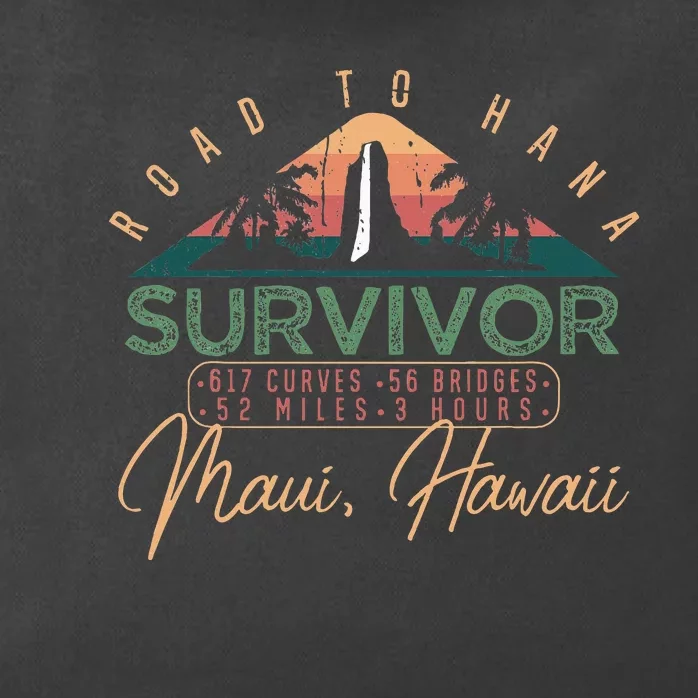 Road To Hana Survivor Curvy Palm Maui Hawaii Lover Zip Tote Bag