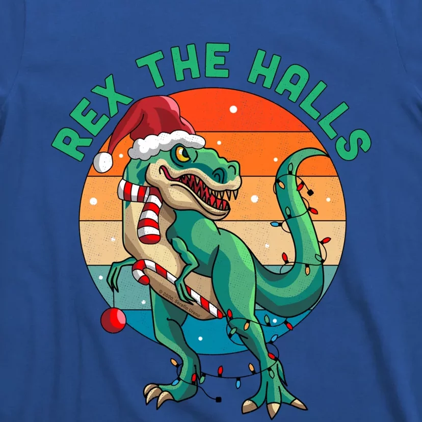 Rex The Halls Christmas Dinosaur Trex Xmas Meaningful Gift T-Shirt