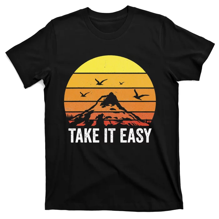 Retro Take It Easy Vintage Outdoors Camping T-Shirt