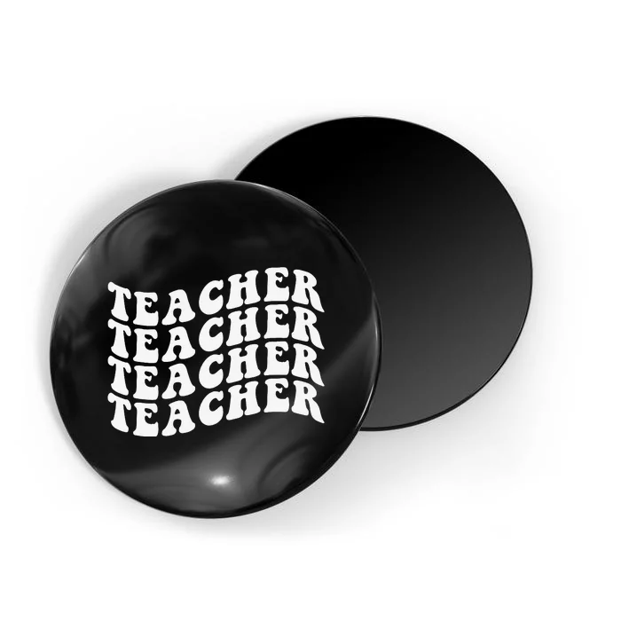 Retro Teacher Inspirational Smile Teacher Elementary School Magnet