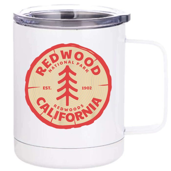 Redwood Trees In The National Forest TShirt Front & Back 12oz Stainless Steel Tumbler Cup