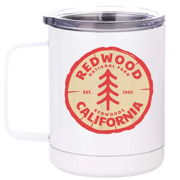 Redwood Trees In The National Forest TShirt Front & Back 12oz Stainless Steel Tumbler Cup